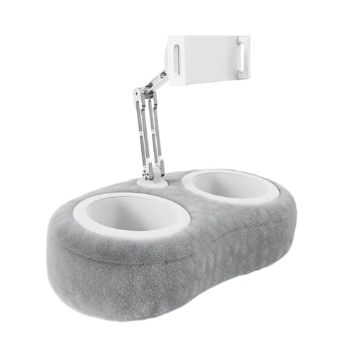 Tablet Cushion Rest Sofa Mobile Cradle Adjustable Phone Dock Swivel Angle Frame Non-Skid Bottom Plush Pillow Stability Bedroom Office Countertop Handsfree Media Viewing Device Supportiv