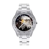 NTVOWPZO Three-Hand Analog Stainless Steel Watches for Men Easy Reader