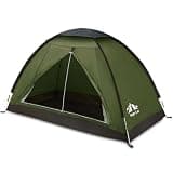Night Cat Backpacking Tent for One 1 to 2 Persons Lightweight Waterproof Camping Hiking Tent for Adults Kids Scouts Easy Setup Single Layer 2.2x1.2m