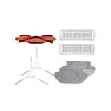 RFOTAYJAQ Robot Vacuum Accessories Replacement Kit Compatible with Mijia Vacuum Mop P STYJ02YM Main Brush Side Brush HEPA Filter Mop Water Tank Dustbin(White pack1)