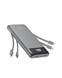 charmast 20000mAh Portable Charger with Built in Cables, 22.5W Travel Power Bank Fast Charging, USB C Cell Phone Battery Pack for iPhone 17/16/15/14/13/12 Series, iPad, Samsung, Android, Tablet