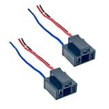 Yiwview H4 9003 HB2 Headlight Socket, 3-Pin Wiring Harness Connector with Pigtail, Pack of 2 Heavy Duty Adapter for Car Truck Marine Headlights