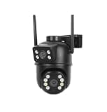 BXGBWKZHRQF 4K 8MP Outdoor PTZ Security Device Dual Lens 4X Digital Zoom AI Human Detection Surveillance Equipment(EU Plug,8MP add 128G)