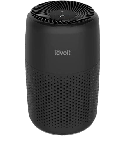 LEVOIT Air Purifiers for Bedroom Home Dorm, AHAM VERIFIDE, 3-in-1 Filter Cleaner With Aroma Pad, Filters Smoke, Allergens, Pet Dander, Odor, Dust, Office, Desktop, Core Mini-P, Black