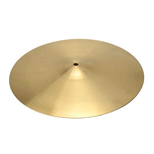 16 Inch Copper Alloy Crash Cymbal for Drum Set, Golden 0.7mm Professional Percussion Cymbal - Shining Metal Luster for Drummers, Practice, Band and Stage Performance