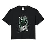 NBA Milwaukee Bucks Lightning Bolt Basketball Logo Comfort Colors Crop Top