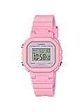 Casio LA-20WH Series | Women's Digital Watch | Compact Square Design | LED Illuminator | 1/100-Second Stopwatch | Daily Alarm | 5-Year Battery