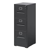 Kiwaou 3-Drawer File Cabinet with Lock, Metal Vertical Filing Cabinet for Office Home, A4 Legal Letter Size Narrow Storage Cabinet, Assembly Required