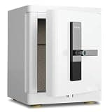 fireproof safe Steel Home Security Electronic Safe Recognition LCD Fingerprint Combination Screen Safety Box With Hidden Password Function(47 * 38 * 34cm)