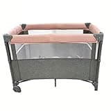 BUDABEST Foldable Portable Cribs with Wheels