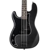 Sawtooth EP Alder Series Left-Handed Electric Bass Guitar, Satin Black w/Black Pickguard