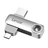 Lexar D50E 128GB Solid State Dual Drive, USB Flash Drive Up to 400MB/s Read, 360MB/s Write High-Performance, USB-C & USB-A Port, Metal Housing Swivel Design, Compatible with iPhone 17, Android, PC