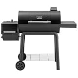 Feasto Heavy-Duty 30-Inch Charcoal Grill with Offset Smoker Grill, Side Table & 815 Sq. In Cooking Space, Outdoor BBQ Grill for Outdoor Barbecue in Backyard, Patio and Parties, Black
