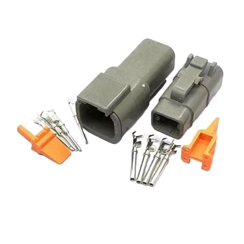 1/5/10/20 Sets 4 Pin Connector for Car Excavator DTM06-4S DTM04-4P DTM Series Male and Female Plugs(Orange)