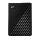 WD 5TB My Passport, Portable External Hard Drive, Black, backup software with defense against ransomware, and password protection, USB 3.1/USB 3.0 compatible - WDBPKJ0050BBK-WESN