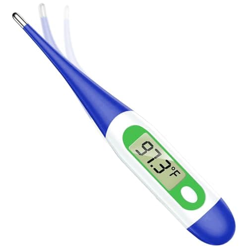 Basal Thermometer for Adults with 10 Seconds Fast Reading, Digital Thermometer (Dark Blue+Green)