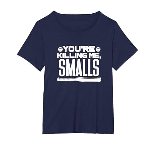 You're Killing Me, Smalls Baseball Player Sports T-Shirt, Women's Plus, Navy Blue, 2X