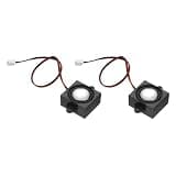 PATIKIL 3 Watt 4 Ohm Mini Speaker, 2PCS Full-Range Mobile Portable Advertising Machine Micro Loudspeaker Connector for Small Electronic Project, Black Silver