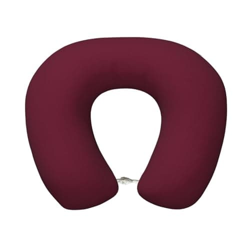 ZhRiYan Pure Wine red Print Memory Foam Travel Pillow – Comfortable U-Shape Neck Support for Long Distance Flights, and Road Trips