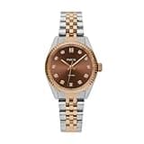 PASCAL Women's Timeless Classic Diamond Watch – Swiss Quartz Watch with Lab-Grown Diamonds, Sapphire Crystal, Elegant Dress Watch Gift,10 ATM Water Resistant, Fits 6.5"-9.5" Wrists (Brown, 31mm)
