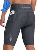 baleaf Men's Bike Shorts 4D Padded Cycling Biking Bicycle Mountain Riding Biker Cycle Zipper Pockets Quick Dry UPF 50+ Dark Gray L