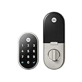Google Nest x Yale Lock - Tamper-Proof Smart Lock for Keyless Entry - Keypad Deadbolt Lock for Front Door - Satin Nickel
