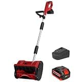 Cordless Electric Snow Thrower with Battery & Adjustable Handle, Ideal for Clearing Driveways, Steps, Courtyards, Terraces