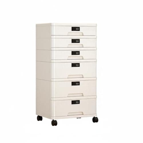 Bffcnl Desktop File Cabinet with -Saving Design Lockable Desktop Cabinet Large Capacity Locking Storage Drawer for Students, 5-Layer 3 Tall + 2 Short With Wheels