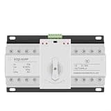 Dual Automatic Transfer Switch 2P 4P 63A CB Level AC230V AC400V 50Hz Home Backup Supply with Manual Override Function White(4P 63A)
