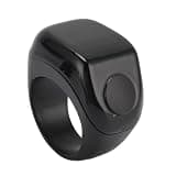 Estink Smart Bluetooth, ABS Fitness Tracker with 0.42in Screen, Touch Control Step Counter Prayer Reminder, BT5.0 Magnetic Charging for Muslim Men Women 18 20 22mm (Black)
