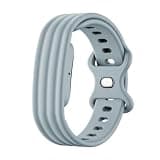 Silicone Replacement Band for Fitbit Air Wristband Smartwatch Soft Secure Breathable Sport Wrist Strap Hard Shell Coating Vibrant Colors (283mm Light Gray)