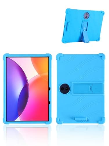 for TCL TAB A1 Plus Android 16 Tablet,12.2" 2.4K Ultra Clear Display Tablet Model Case,UYRUREL Soft Silicone Adjustable Stand Cover Lightweight Kids Friendly,SkyBlue.