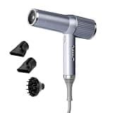 harayaa Mini Air Blower for Quick, Ideal for Women with Curly Hair, gray 3 Nozzle
