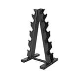 CAP 5-Tier Dumbbell Rack for Home Gym, Space-Saving Free Weight Rack, Compact Weight Storage Rack for Hex Dumbbells, Holds 5-25lb Pairs, 150 lb Capacity