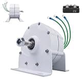 FRANREADER 12000w Low RPM Permanent Magnet Generator,Gearless 3 Phase AC Permanent Magnet Generator,Good HeatDissipation,with Rectifier,Use for Water Wind Turbine with Base 12V