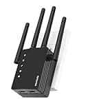 WiFi Extender Signal Booster, Dual Band 2.4/5.8G WiFi Extender – 1200Mbps, 12880 Sq Ft Coverage, 105 Devices & 1-Tap Setup for Home Use