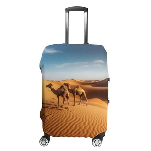 NTVOWPZO Sand Dunes In The Sahara Desert Travel Luggage Cover Spandex Suitcase Protector Washable Baggage Covers Elastic Scratch-Resistant Luggage Cover Protector Fits 18-32 Inch Luggage