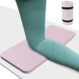 HASSLICKIT Yoga Knee Pad Cushion, 24 x 9.8 x 0.8 in Thick Mini Yoga Mat, Odor-Free NBR Workout Mat with Storage Strap, Small Exercise Mat for Yoga, Pilates, Kneeling, Planks & Home Gym, Pink