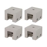 Hosrivae Aluminum Standing Seam Clamp Solar PV Roof Mounting, Preassembled Roof Seam Clamp with Steel Screws Folded Sheet Roofs(4Pcs)