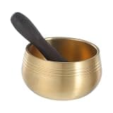 Healeved Mini Copper Singing Bowl with Wooden Striker, Lightweight Handmade Tibetan Sound Bowl for Yoga Teacher Training and Meditation, Soothing Tones, Portable Design