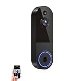Nexfluxio 1920p Wireless Wi-Fi Video Doorbell Camera with Two Way Audio, Night Vision, Cloud Storage, Smart AI Motion Detection