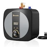 Kweetle 2.5 Gallon Under Sink Water Heater, 110V 1500W Electric Mini Tank with Pressure Relief Valve & Digital Display, Instant Hot Water for Kitchen Bathroom Salon RV, Wall or Floor Mounted