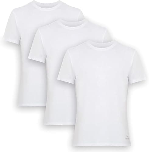 Mens T-Shirts, Short Sleeve Crew Neck T Shirts for Man, Cotton Blend Plain Novelty Men's T-Shirts (US, Alpha, Large, Regular, Regular, 3, White)