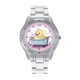 NTVOWPZO Three-Hand Analog Stainless Steel Watches for Men Easy Reader