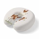 LXCPBNQT Neck Pillow Farmhouse Cattle Sheep Chicken Washable Memory Foam Pillow for Airplane Office Car Sleeping, Cartoon Animal Travel Pillows U Shaped Stretch Neck Support Pillows