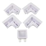 No-Drill Solar Panel Mounting Bracket Kit RV Boat Camper, ABS Corner Brackets and Junction Box, 5-Piece Set Black(White)