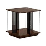 CFGH6FDF Square Minimalism Rotating Bookshelf Home Spinning Density Board Organizer Shelf Freestanding Book Shelf