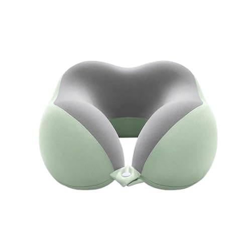KELINFONG Neck Pillow Airplane, Portable Washable Memory Foam Ergonomic Neck Travel Pillow with Attachable Snap Strap,Breathable Comfortable Plane Neck Pillow for Office,Train,Home,Airplanes,Travel
