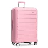 Traveler's Choice Pagosa Hardshell Expandable Luggage with Spinner Wheels, Pink, 27-Inch Medium