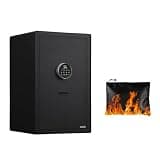 XPEDITION 3.0 Cu Ft Home Safe, Fireproof & Waterproof Safe Box with Fingerprint Lock, Digital Keypad, Heavy Duty Security Safe with Removable Shelf and Built-in Drawer for Home Office Valuables